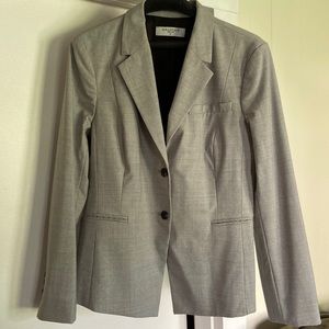 Smart sharkskin gray blazer, size 12, excellent condition